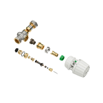 Клапан термостатический для радиатора Danfoss RA-DV ду 20 угловой 013G7715