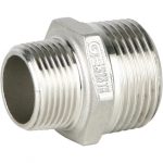 Ниппель переходной GENEBRE 0245 04 03, DN015 x DN010 (1/2” x 3/8″), PN20, корпус — AISI316 (CF8M), НР-НР