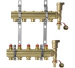 Комплект коллекторов Danfoss FHF-5 set с кронштейнами и воздухоотводчиками, 5 контуров