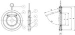 Клапан обратный одностворчатый GENEBRE 2406 13 DN125 PN16, корпус — CF8M, диск — CF8М, уплотнение — Viton (FKM), М/Ф