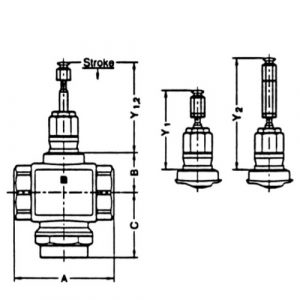 Клапан запорно-регулирующий Honeywell Ру16 Ду15 2-х ходовой линейный