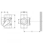 Клапан Honeywell 3-х ходовой поворотный, PN6, DN25, Kvs10, 2…110 °C