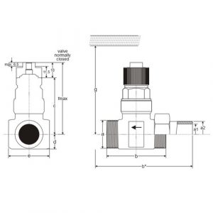 Клапан запорно-регулирующий 2-х ходовой линейный Honeywell, PN25, DN20, G1″, Kvs 4.0, 6.5мм, 2…130 °C