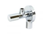 Вентиль Uni-fitt Н-обж 1/2″ х 10 мм (3/8″) LUX для подключения бачков / смесителей, рукоятка металл