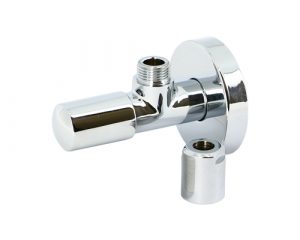 Вентиль Uni-fitt Н-обж 1/2″ х 10 мм (3/8″) LUX для подключения бачков / смесителей, рукоятка металл