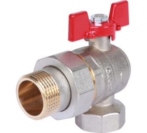 Шаровой кран ROMMER угловой с американкой 1″ ВН/НР RBV-0006-0610225 RG008UB5BOHQSP