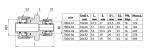 Муфта МП обжим латунь Дн32х20 перех Aquasfera 7004-04