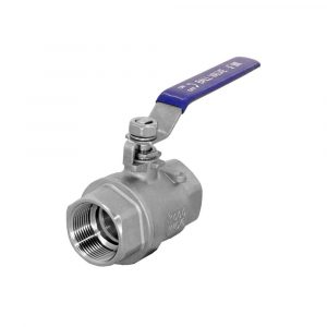 Кран шаровой муфтовый двусоставной нержавеющий Newkey (2PC), AISI316 DN 100 (4″), (CF8M), PN63