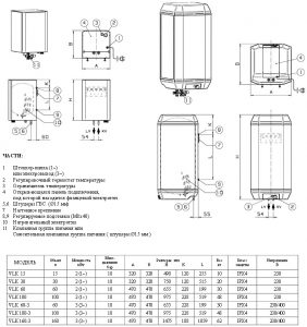 Накопительный электроводонагреватель Эван VLK 160-3