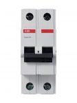 Выключатель автоматический модульный ABB 2п C 50А 4.5кА Basic M BMS412C50