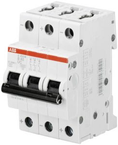 Автоматический выключатель ABB 3-полюсный 3А 10kA DC (хар-ка K) S203M K3UC