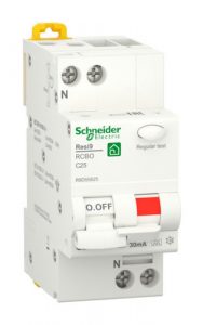 Выключатель автоматический дифференциального тока Schneider Electric RESI9 1P+N A 25А 6кА AC