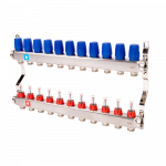 Коллектор MVI из нерж. стали с расходомерами, 11 выхода
