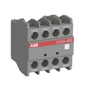 Блок контактный дополнительный ABB CA5X-40U (4НО) фронтальный для контакторов AX09-AX40