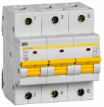 Выключатель автоматический модульный IEK ВА47-100МА 3п D 32А 10кА без теплового расцепителя