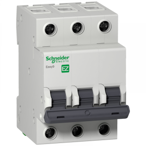 Выключатель автоматический Schneider Electric. Easy9 трехполюсный 10A B4.5кА