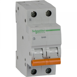 Выключатель автоматический модульный Schneider Electric Домовой 2п (1P+N) C 25А 4.5кА