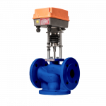 Клапан рег 3-ход чуг Теплосила TRV-3 Ду20 Ру16 фл Kv6.3 эл/п TRV-3-20-6.3-101