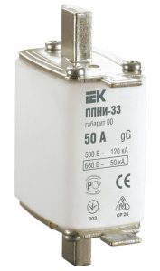 Вставка плавкая IEK ППНИ-33 20А габарит 00С