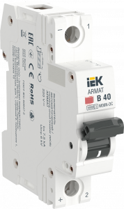 Автоматический выключатель IEK ARMAT M06N-DC 1P B 40А
