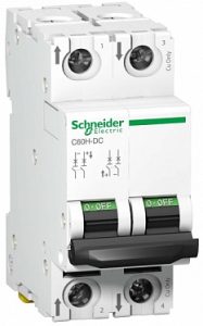 Выключатель автоматический Schneider Electric Acti9 модульный 2п C 6А 6кА C60H-DC DC SchE