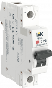 Автоматический выключатель IEK ARMAT M06N-DC 1P C 20А