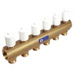 Коллектор Giacomini с термостатическими клапанами 1″ x 18 /12