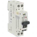 Автоматический выключатель дифференциального тока IEK ARMAT B06S 1P+NP B16 30мА тип AC