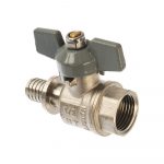 Кран шаровый Royal Thermo с аксиальным соединением ВР 16×1/2″