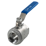 Шаровой кран Newkey муфтовый двусоставной нержавеющий (2PC), AISI316 DN80 (3″) (CF8M) PN63