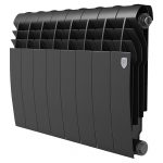 Радиатор биметаллический Royal Thermo BILINER B 350 Чёрный — 10 секц., Новый