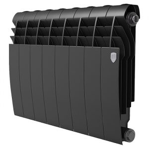 Радиатор биметаллический Royal Thermo BILINER B 350 Чёрный — 10 секц., Новый