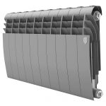 Радиатор биметаллический Royal Thermo BILINER B 350 Серебристый — 10 секц., Новый