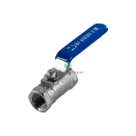 Кран шаровый муфтовый стандартнопроходной нержавеющий (1PC), AISI304 DN15 (1/2″), (CF8), PN63
