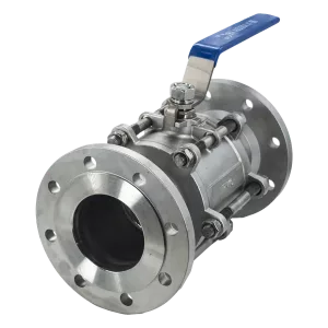 Кран шаровый фланцевый трехсоставной нержавеющий (3PC), AISI304 DN 125 (5″), (CF8M), PN16