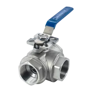 Кран шаровый трехходовой (T-тип) нержавеющий, AISI304 DN50 (2″), (CF8), PN40