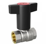 Шаровой кран LD ВВ 3/4″ Pride с пластиковой T-ручкой, с синей и красной вставкой