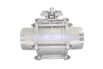 Кран шаровый приварной трехсоставной нержавеющий (3PC), AISI304 DN 125 (5″), (CF8), PN16