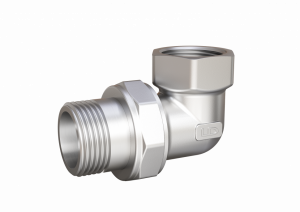 Разъемное соединение угловое LD Pride DN15 (1/2″) ВР/НР латунь никель