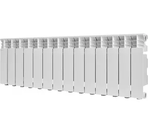 Радиатор отопления Stout SRA-3310-035014 STOUT GAMMA 350 14 секций радиатор алюминиевый боковое подключение (белый RAL 9010)