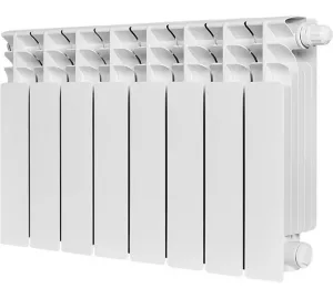 Радиатор отопления Stout SRB-3320-035008 STOUT TITAN VENTIL 350 8 секций радиатор биметаллический нижнее правое подключение (белый RAL 9016)