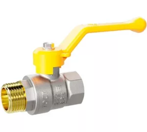 Кран шаровой латунный LD Pride 47.25.В-Н.Р.GAS Ду 25 Ру 40 вн-нр, (рычаг)