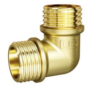 Угол 90 гр LD Pride DN15 (1/2″) НР/НР латунь