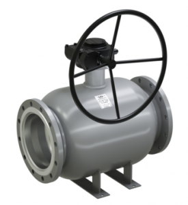 Кран шаровой цельносварной LD фланцевое соединение с редуктором неполнопроходной Ду150 Ру16