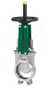 Задвижка шиберная со штурвалом Tecofi, невыдвижной шток, корпус нж сталь, уплотнение металл/металл, PN10