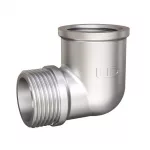 Угол 90 гр LD Pride DN25 (1″) ВР/НР латунь никель