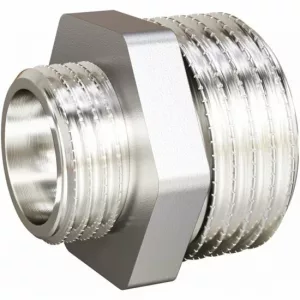 Ниппель переходной LD Pride DN 20х10 (3/4″НР х 3/8″НР) латунь никель