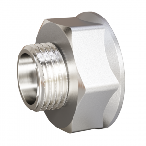 Переход LD Pride DN 50х32 (2″ВР х 1 1/4″НР) латунь никель с биркой